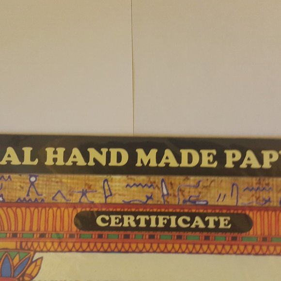 Hand-painted papyrus painted souvenir portrait (Tutankhamon Design) - Picture 16 of 16